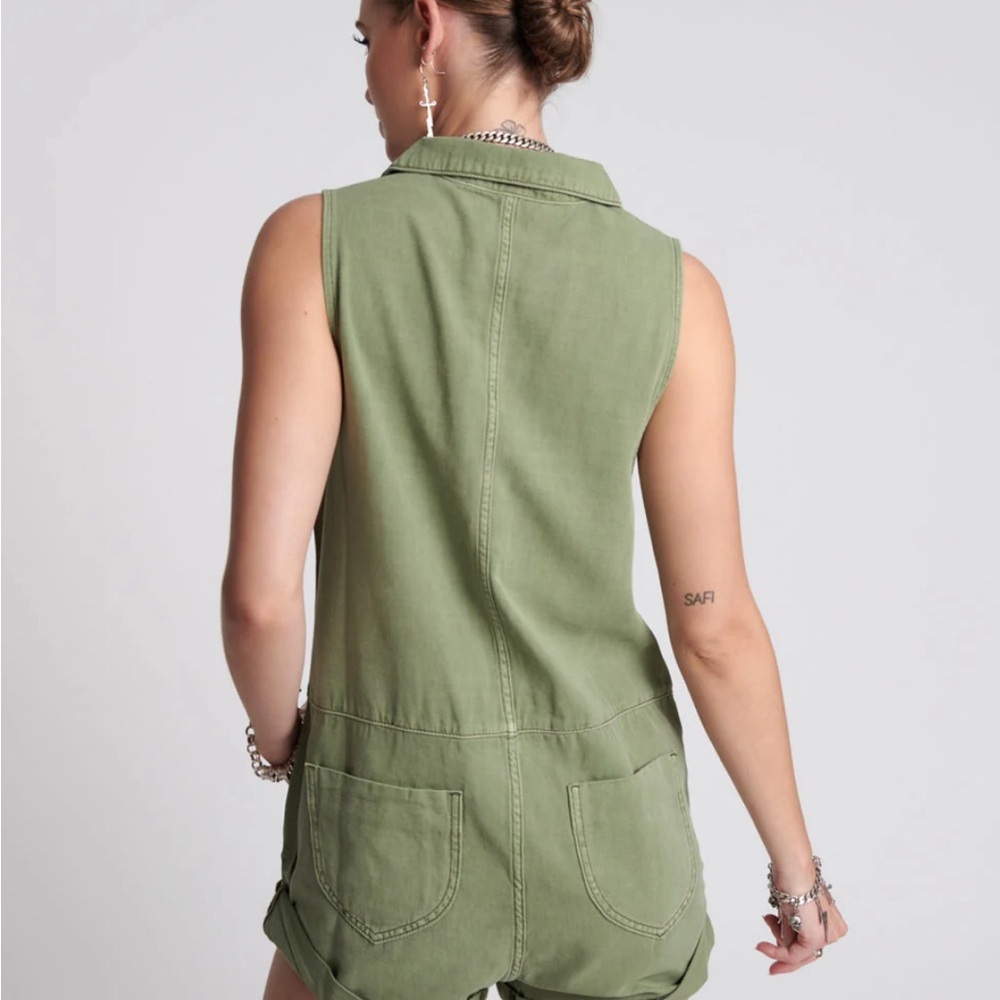 Free People x One Teaspoon Braxton Mini Utility Jumpsuit Size Large NWT - Picture 2 of 8